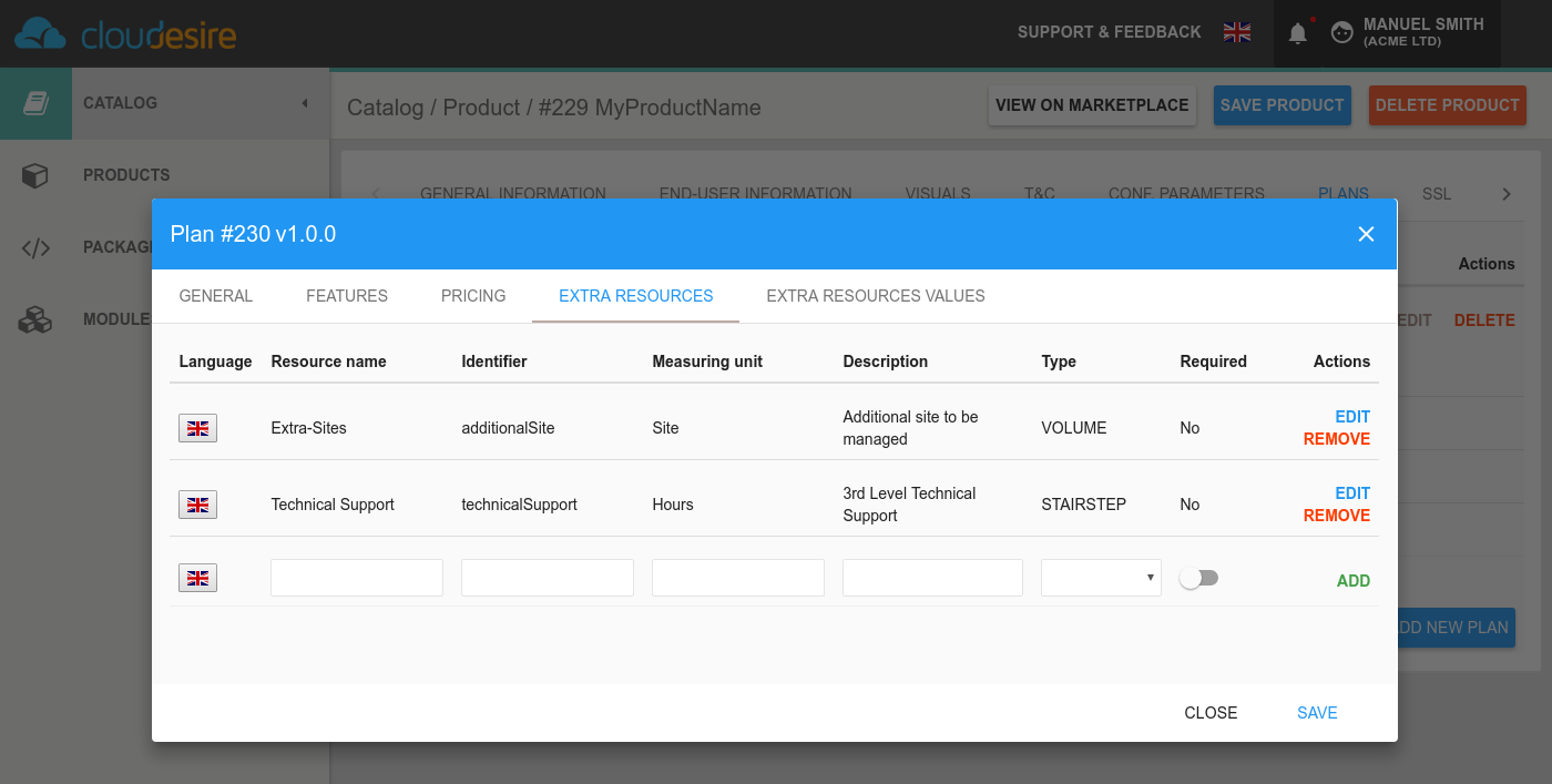 Vendors Control Panel - Extra Resources (editing)